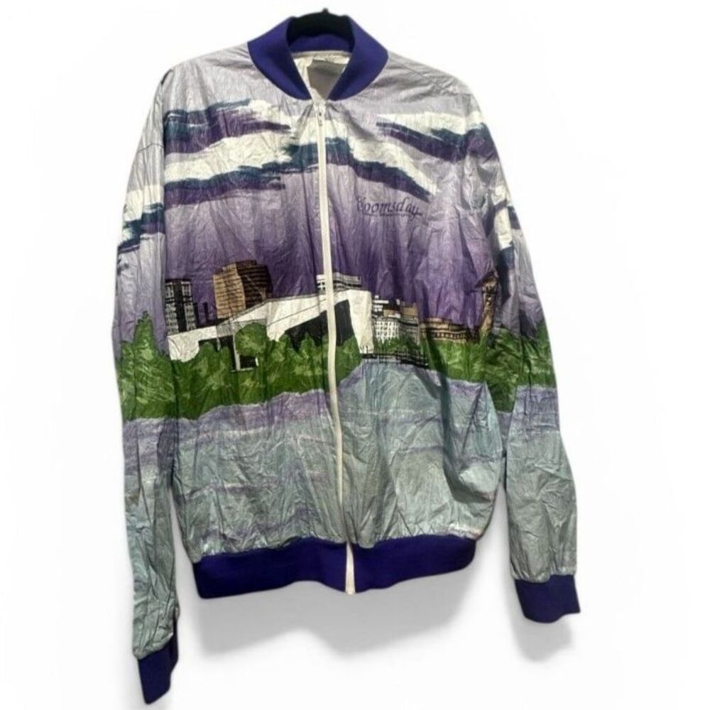 VTG Bloomsday Marathon Jacket 90s Windbreaker All Over Print Spokane WA XXL Rare